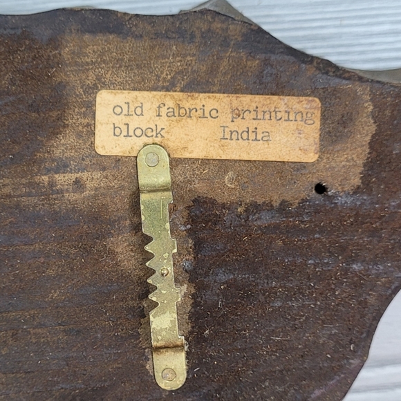 🇮🇳 India Wooden Fabric Printing Block 🇮🇳 Vintage 🇮🇳 Shesham Wood - Antique - Picture 7 of 12